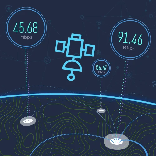 سرعت دانلود و آپلود اینترنت ماهواره‌ای